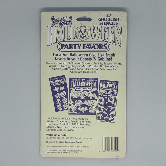 (1) Vintage Lisa Frank 27 Party Favors Ghoulish Stencils - Picture 3 of 4